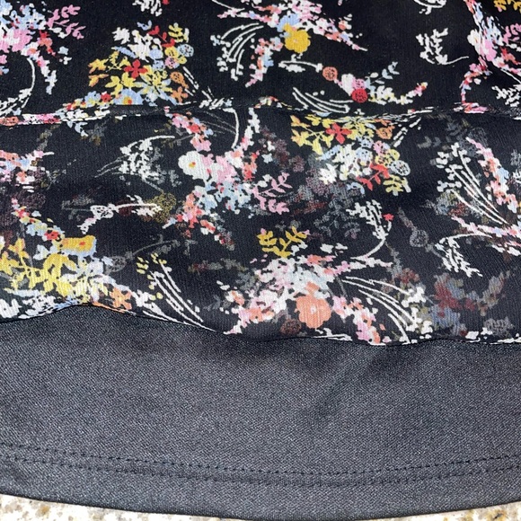 1. State Ditsy Floral Print Cold Shoulder Ruffle Long Sleeve Blouse Size medium - Picture 4 of 7